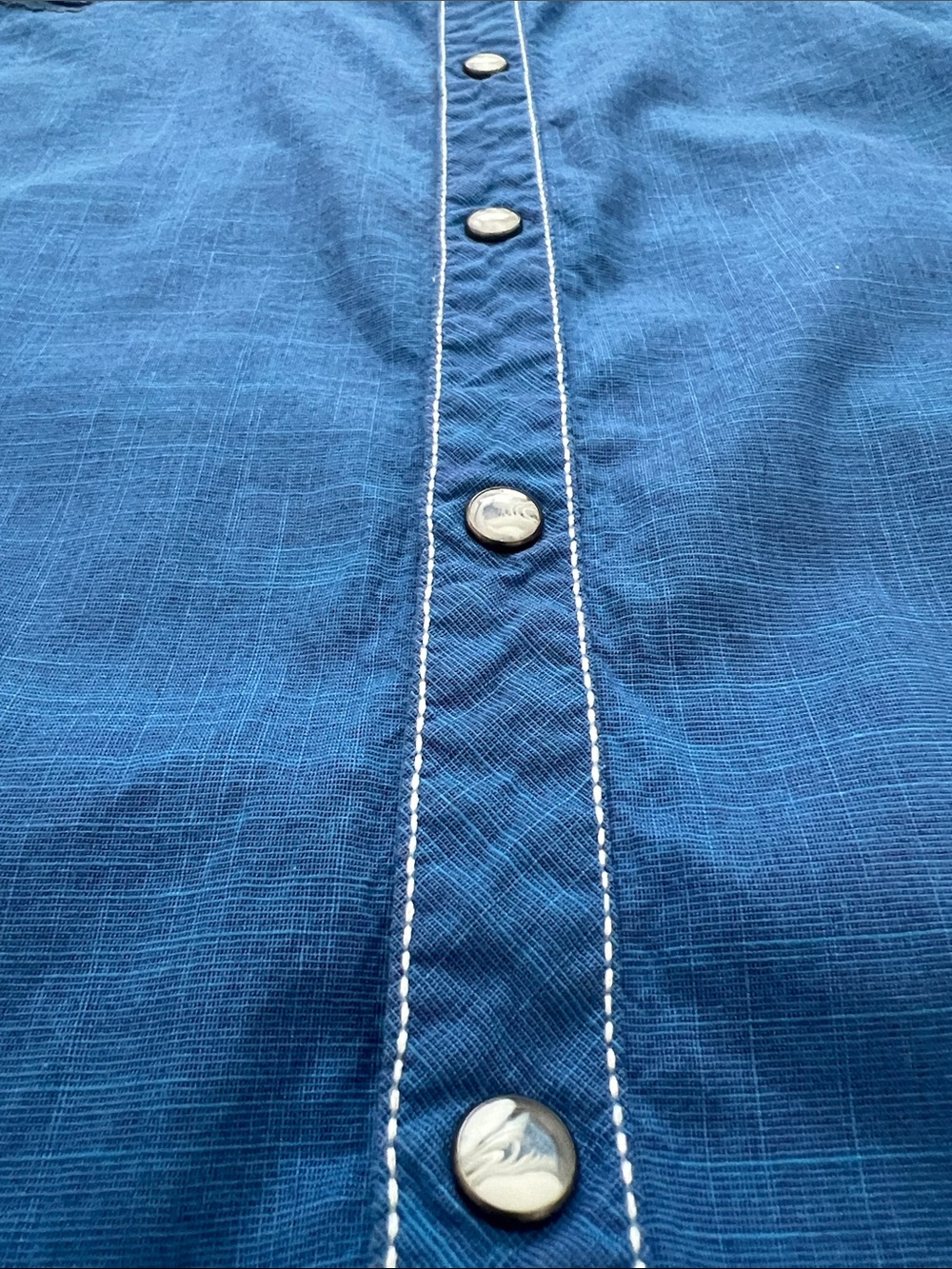 Buckle Black Athletic Fit Blue Western-Style Men's Button-Down Shirt - Size XL - Picture 6 of 14